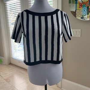 Trina Turk black and white top, small